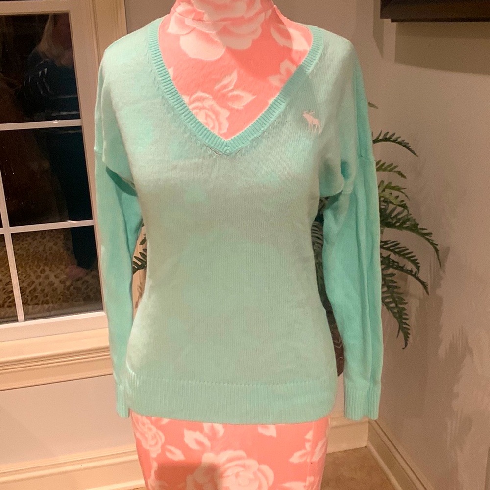 Abercrombie & fitch light green sweater
